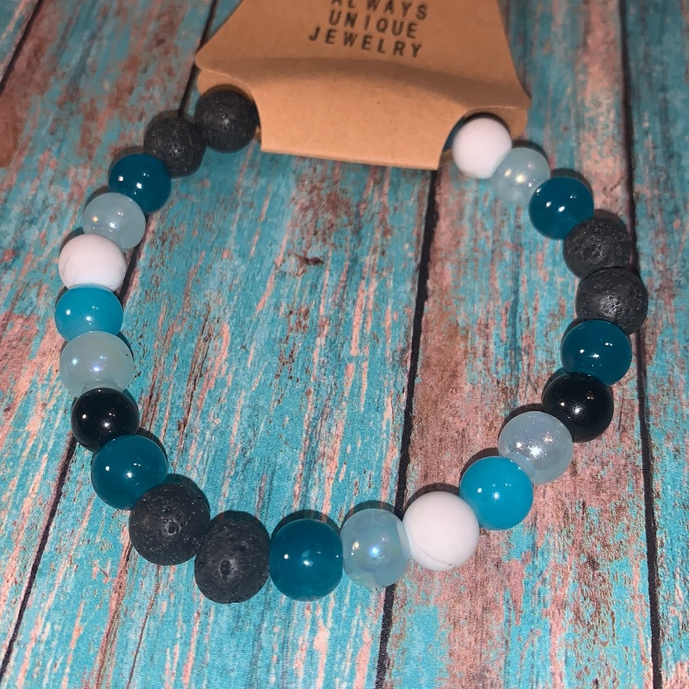 Lava stone stretch bracelet